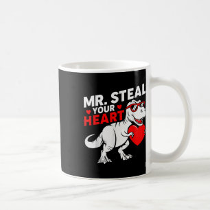 Caneca De Café Sr. Steal Seu Coração Valentim Boys Dinossauros