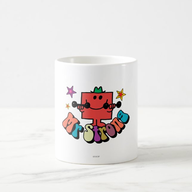 Caneca De Café Sr. Strong | Letras e Estrelas Coloridas (Centro)