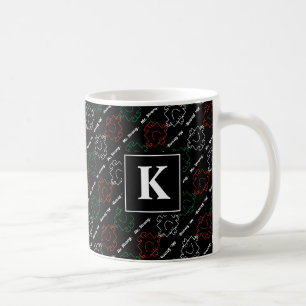 Caneca De Café Sr. Strong   Padrão vermelho, branco e verde   Mon