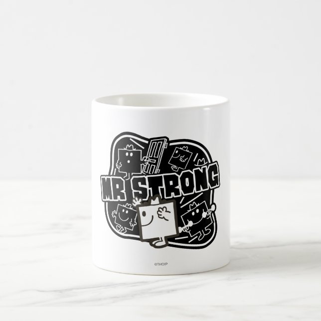 Caneca De Café Sr. Strong | Preto e branco (Centro)