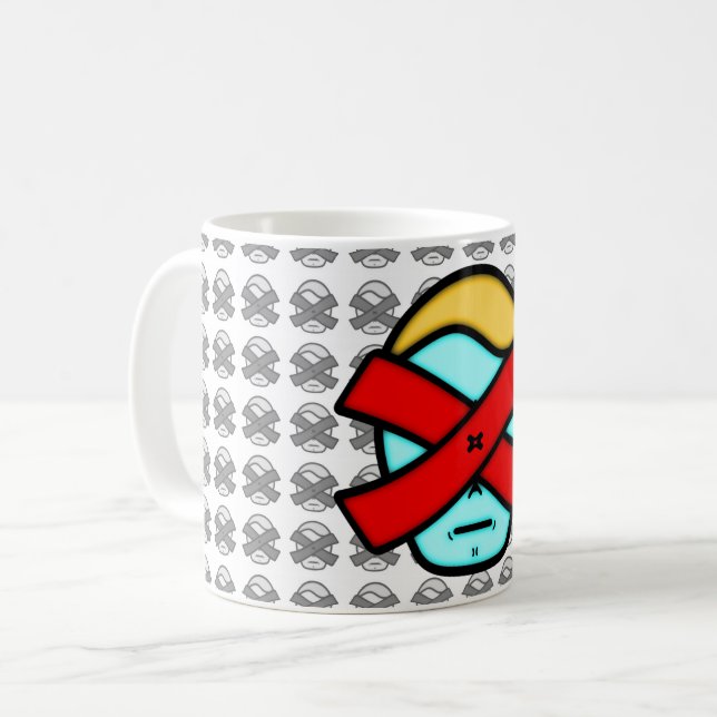 Caneca De Café Sr X - Pessoa misteriosa anônima v1.1 (Frente Esquerda)