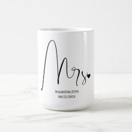 Caneca De Café Sra. Elegant Scripted Wedding Coffee Mug