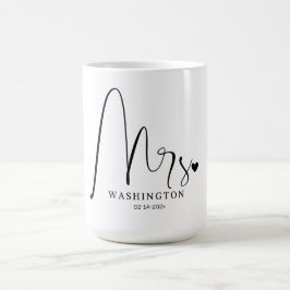 Caneca De Café Sra. Elegant Scripted Wedding Coffee Mug