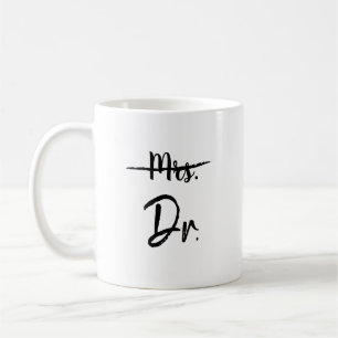 Caneca De Café Sra. Line Strikethrough Dr. Graduation Gift