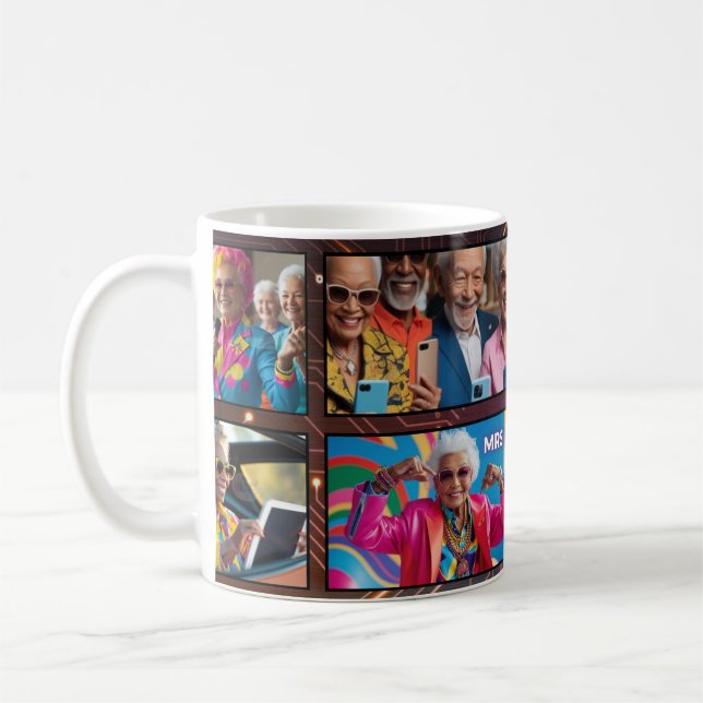 Caneca De Café Sra. Rosa & The Live and Laugh Crew (Esquerda)