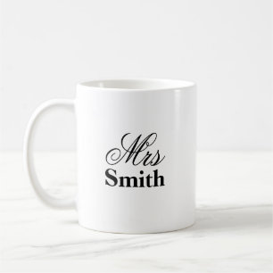 Caneca De Café Sra Seu Nome