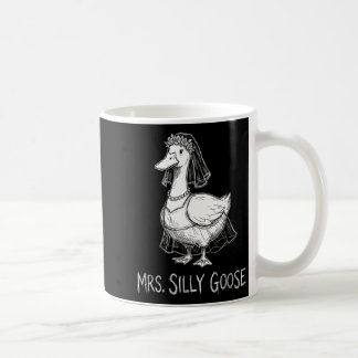 Caneca De Café Sra. Silly Goose Vestido de Noiva Engraçado Engaja