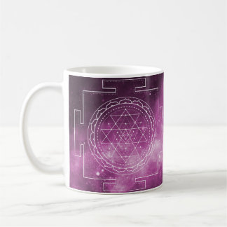 Caneca De Café Sri Yantra Púrpura Mug