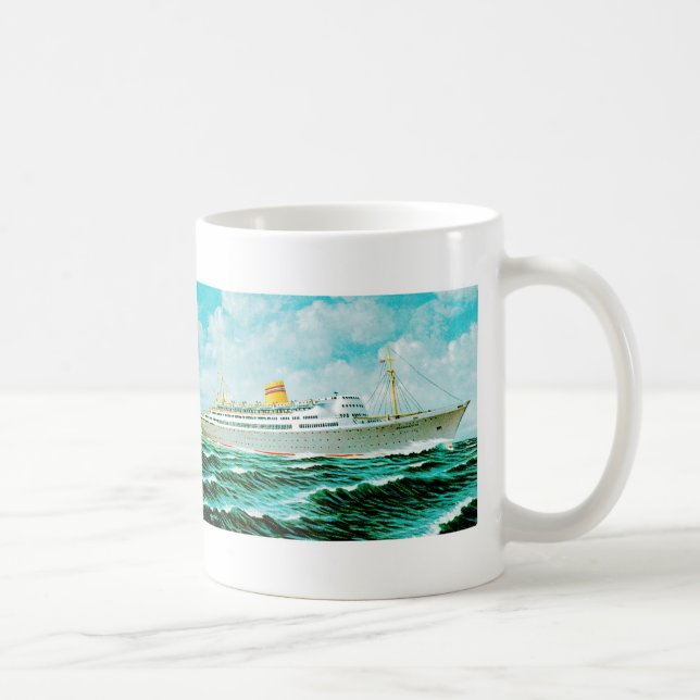 Caneca De Café ss Bergensfjord no mar (Direita)