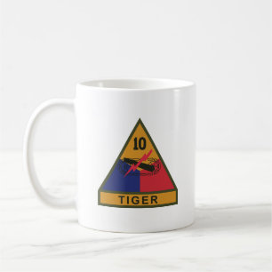 Caneca De Café SSI - 10ª divisão blindada com fita de nome