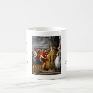 Caneca De Café St Ambrose e imperador Theodosius Paul Rubens