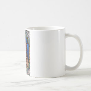 Caneca De Café St Bernard da arte do vitral de Clairvaux
