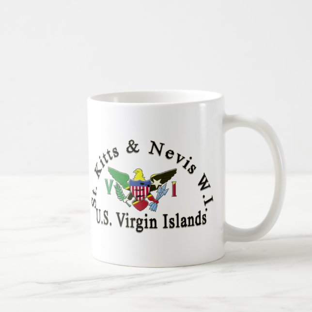 Caneca De Café St. Kitts e Nevis/E.U. Virgin Islands (Direita)
