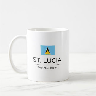 Caneca De Café St. Lucia Minimalista | Orgulho Diário