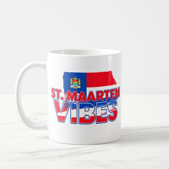 Caneca De Café St. Maarten vibes Caribbean island flag mug (Esquerda)
