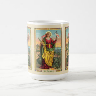 Caneca De Café St. Margaret com Dragão e Estandarte da Ressurreiç