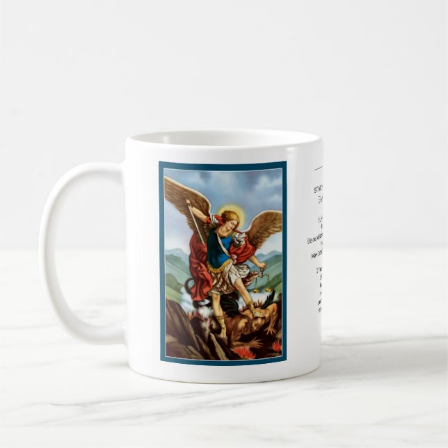 Caneca De Café St Michael a oração poderosa do arcanjo (Esquerda)