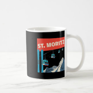 Caneca De Café St. Moritz Skiing - Retro St. Moritz Ski 