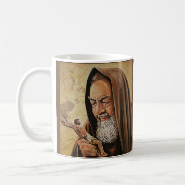 Caneca De Café St. Padre & Stigmatist do Pio do padre (Esquerda)
