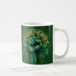 Caneca De Café St. Patrick’s Day Luck of the Irish Fist Shamrock