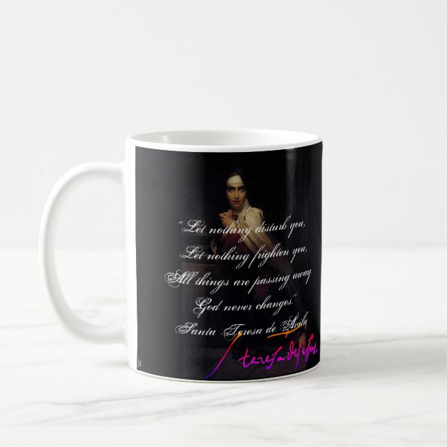 Caneca De Café St. Teresa of Ávila Cup - François Gérard taça - (Esquerda)