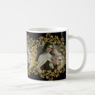 Caneca De Café St. Therese da criança Jesus pouca flor