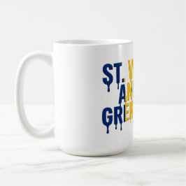 Caneca De Café St. Vincent Gotejamento | Desenho da Bandeira do