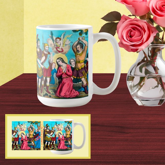 Caneca De Café Sta. Filomena sendo decapitada (Criador carregado)