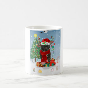Caneca De Café Staffordshire Bull Terrier Dog Snow Christmas