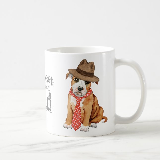 Caneca De Café Staffordshire Bull Terrier Pai (Direita)