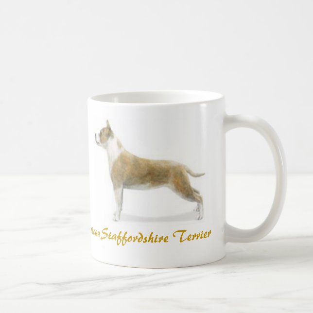 Caneca De Café Staffordshire Terrier americano, amante do cão (Direita)
