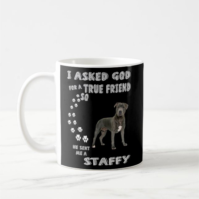Caneca De Café Staffy Dog Mãe Pai Stafford Staffordshire Bull Ter (Esquerda)