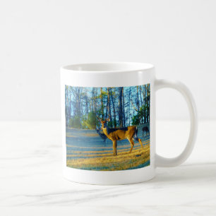 Caneca De Café Stag / Buck Deer, azul brilhante Céu