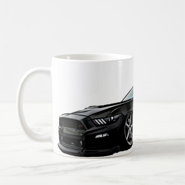 Caneca De Café Stanced Black Mustang S550 (Esquerda)