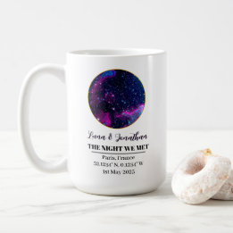 Caneca De Café Star Map Mug Personalizado: A Noite Que Nos Encont