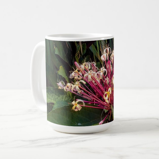 Caneca De Café Starburst Clerodendrum Flowers Mug (Frente Esquerda)