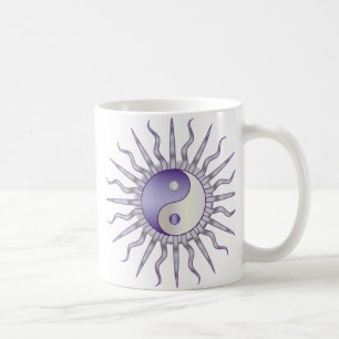 Caneca De Café Starburst roxo Yin Yang