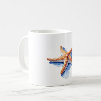Caneca De Café Starfish and Blue Silhouette