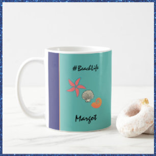 Caneca De Café Starfish e Seashells Beach Life