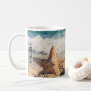 Caneca De Café Starfish em uma fotografia de Sandy Beach