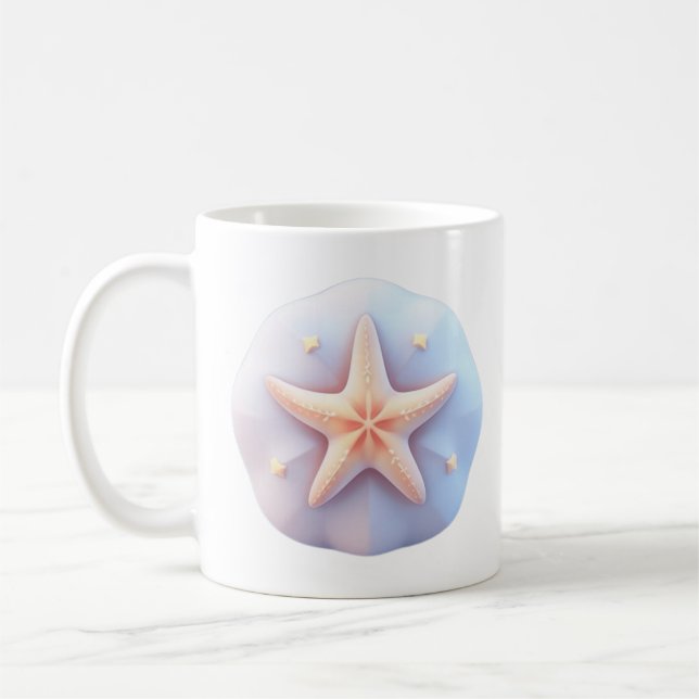 Caneca De Café Starfish on a Unique-Shaped Stone (Esquerda)