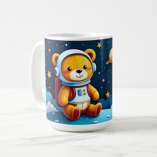 Caneca De Café Stargazing Teddy Astronaut (Frente Esquerda)
