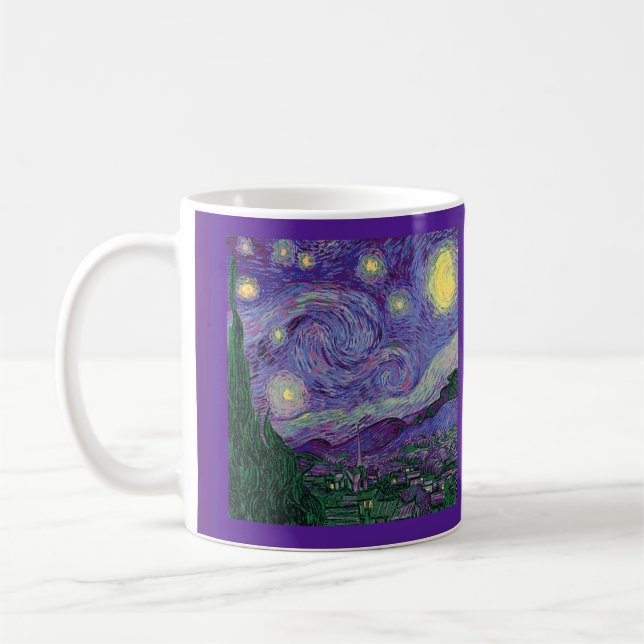 Caneca De Café Starry Night e Vincent Van Gogh citaram, Parody, (Esquerda)