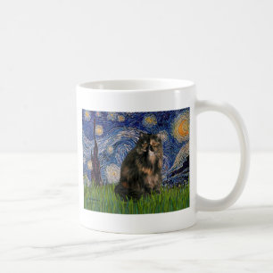 Caneca De Café Starry Night - Gato do Calico Persa