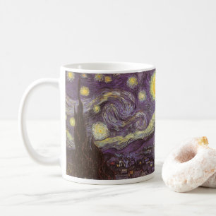 Caneca De Café Starry Night por Vincent van Gogh, Vintage Fine Ar