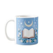Starry Sky Moon Flowers Book Lover Classic Mug