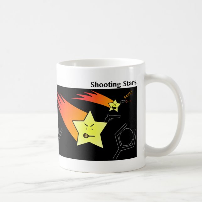 Caneca De Café Stars Stickman Mug Engraçado - 092 (Direita)