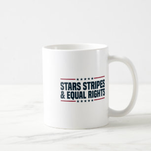 Caneca De Café Stars Stripes e Igualdade de Direitos 4 de julho