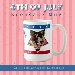 Caneca De Café Stars Stripes Foto 4º da Mug de julho