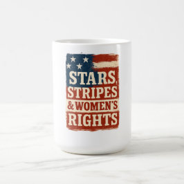 Caneca De Café Stars, Stripes & Women’s Rights Distressed Flag